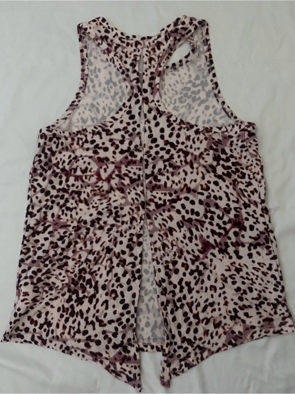 Old Navy Active Women's Pink Leopard Print Racerback Tank Top - Picture 2 of 5